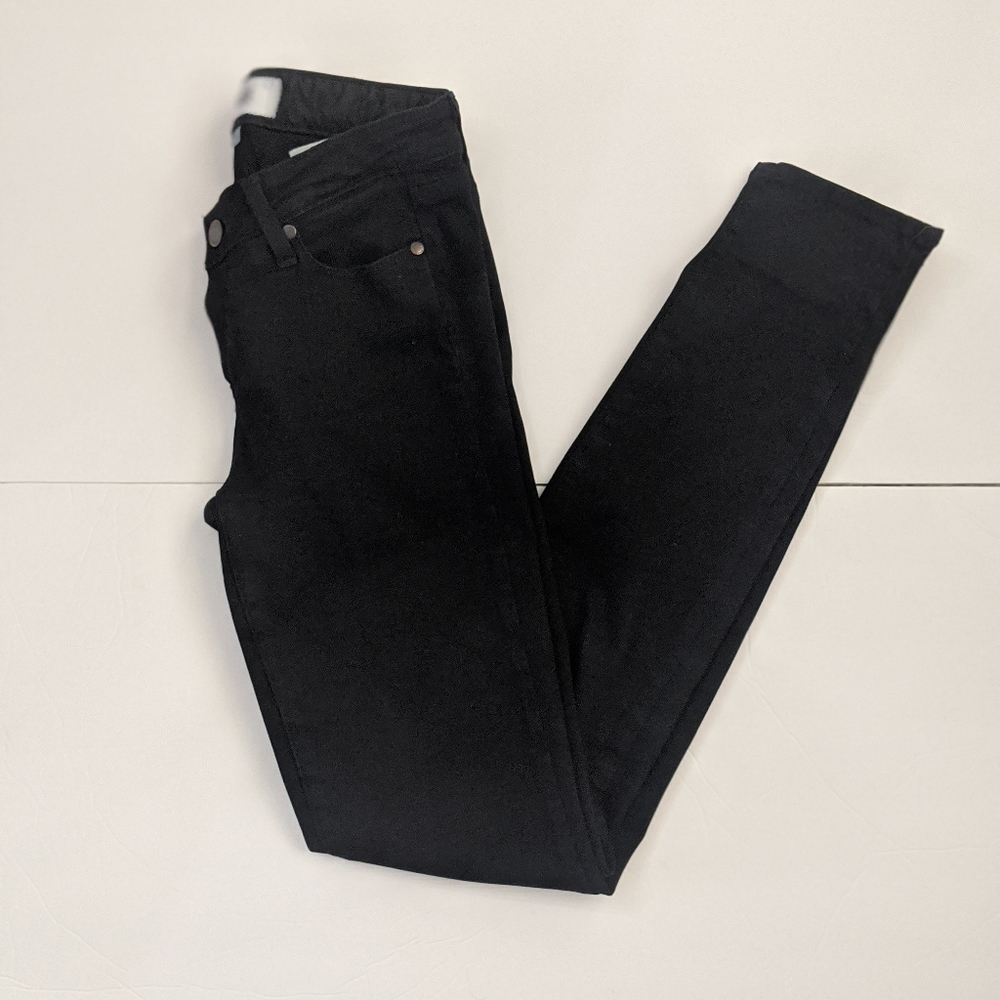 PAIGE skyline skinny black jeans